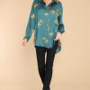 Clothing Red Dress Casual Tops | Into The Wild Green Top Emerald