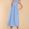 Clothing Red Dress Midi Dresses | Our Greatest Love Midi Dress Blue