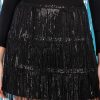 Clothing Red Dress Two Piece Sets | Progress Over Tassel Skirt Black