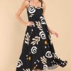 Clothing Red Dress Midi Dresses | It Can'T Be Print Midi Dress Black