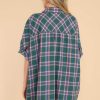 Clothing Red Dress Mini Dresses | Like The First Time Plaid Tunic Top Green