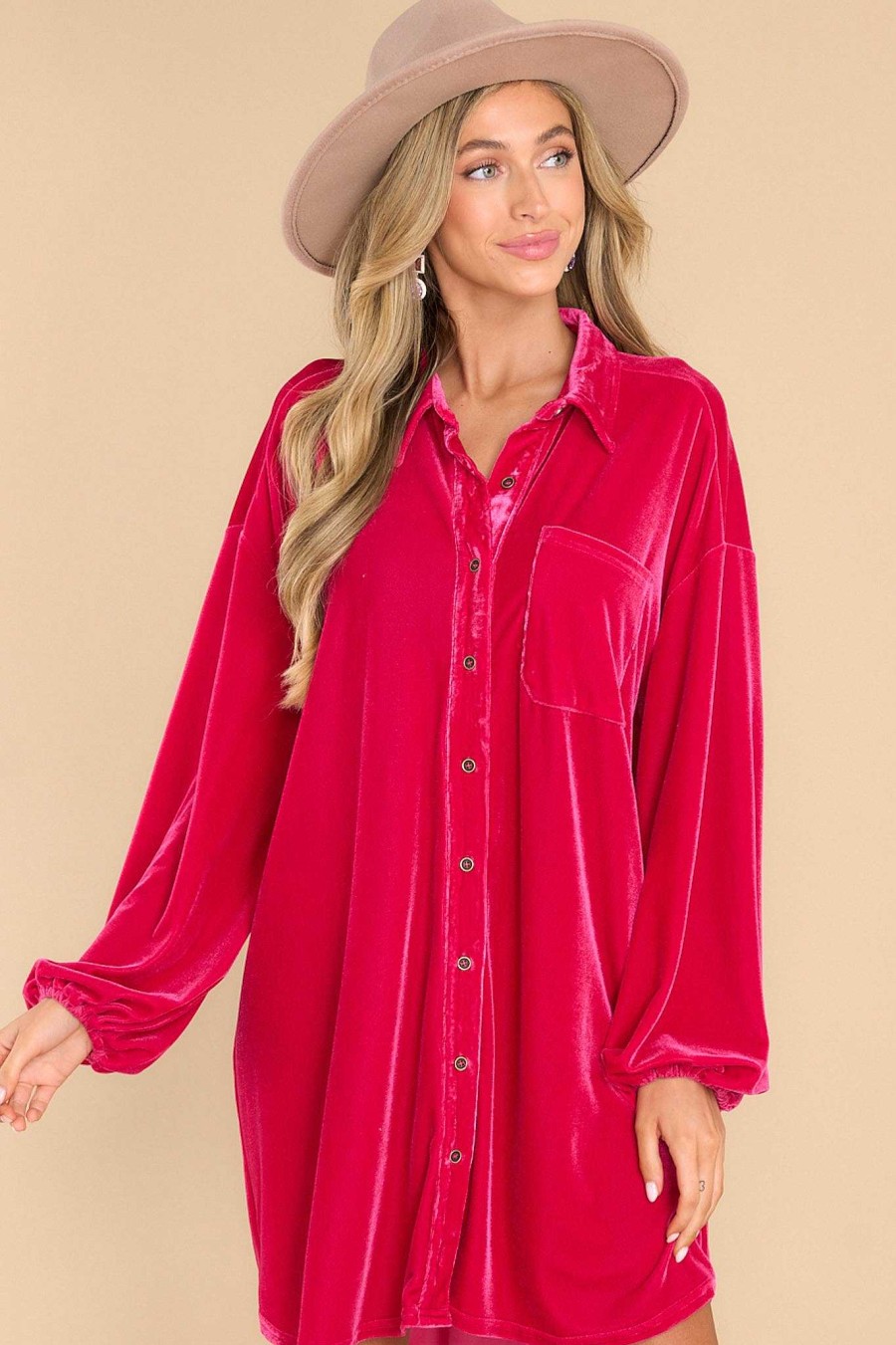 Clothing Red Dress Mini Dresses | Sure To Impress Dress Fuchsia Pink