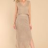Clothing Red Dress Casual Tops | All The Same Sweater Vest Taupe