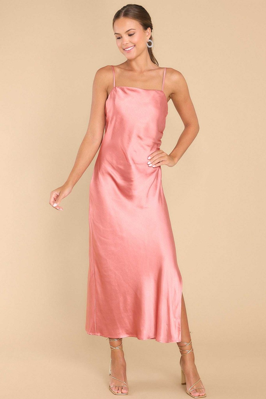 Clothing Red Dress Midi Dresses | Special Treatment Maxi Dress Coral