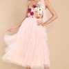 Clothing Red Dress Midi Dresses | Midnight Garden Floral Dress Light Pink