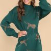 Clothing Red Dress Mini Dresses | Oh So Bold Hunter Sweater Dress Green