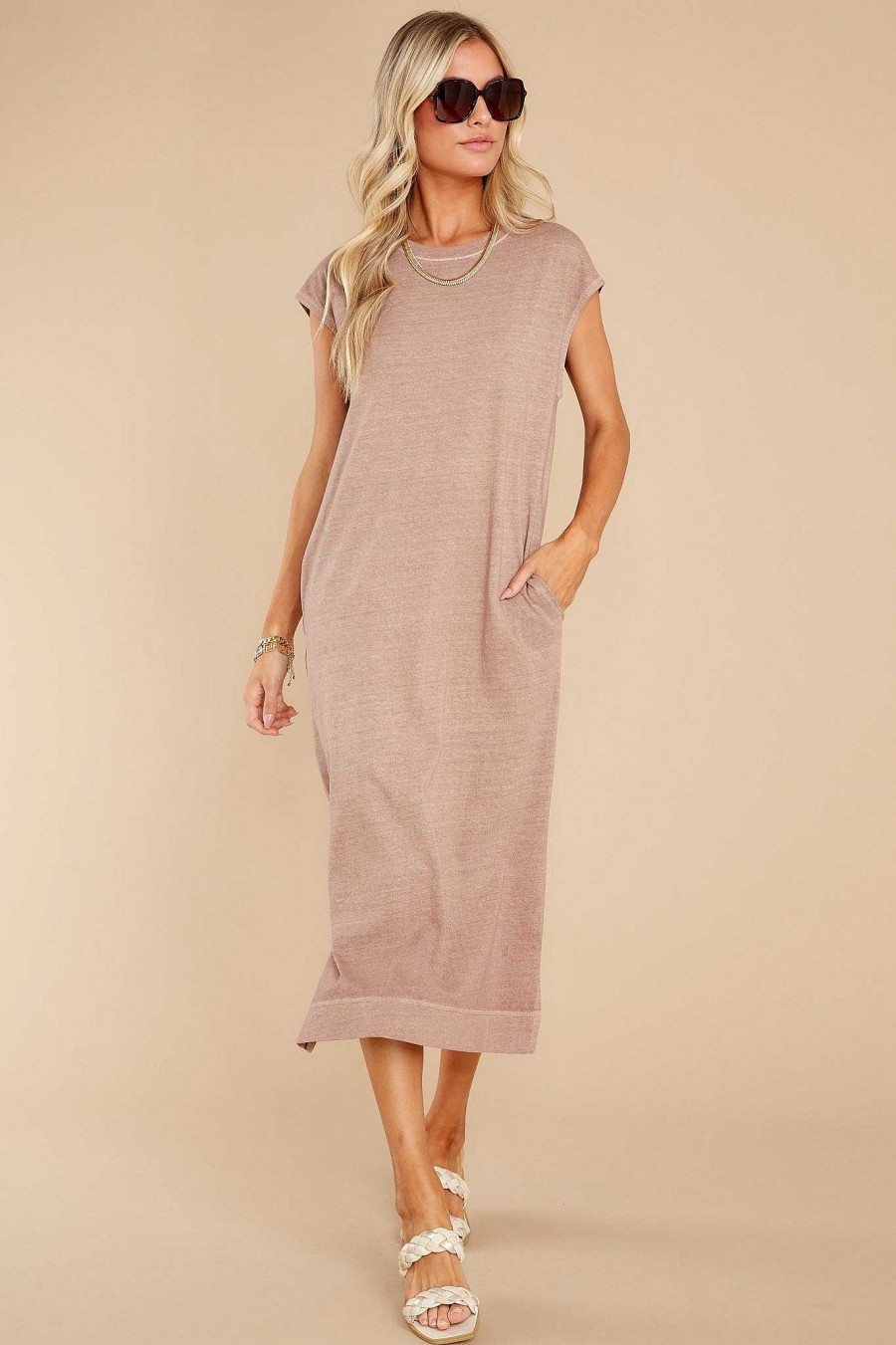 Clothing Red Dress Midi Dresses | Everything I Wanted Midi Dress Light Mocha