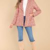 Clothing Red Dress Two Piece Sets | You Know Me Tweed Coat Magenta