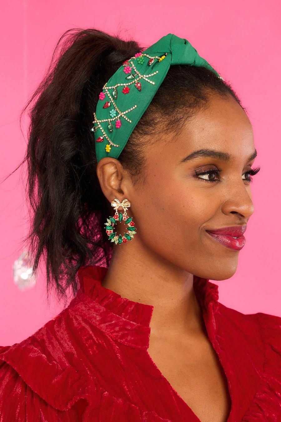 Accessories Red Dress Hair Accessories | Easily Impressed Headband Green