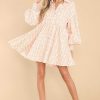 Clothing Aura Mini Dresses | This Is Your Sign Spiced Print Dress Coral