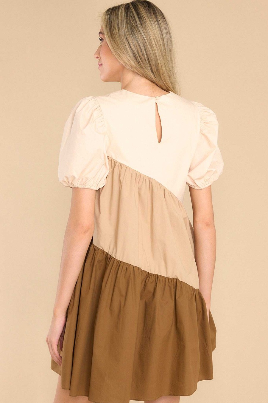 Clothing Endless Rose Mini Dresses | Something About Her Dress Beige