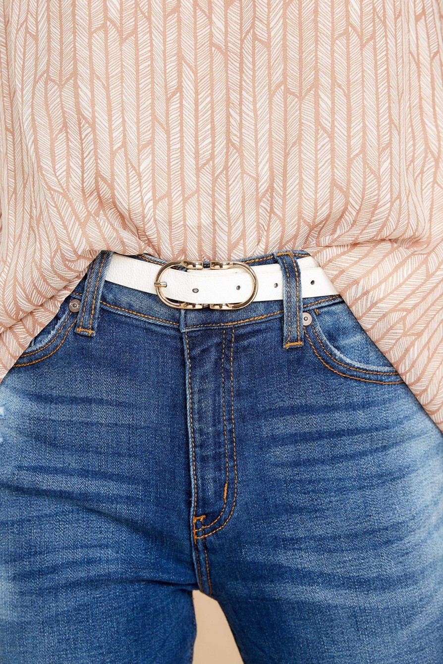 Accessories Red Dress Belts | Ready Set Pounce Belt White