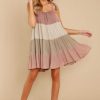 Clothing Red Dress Mini Dresses | Lost Horizon Taupe Multi Dress Beige