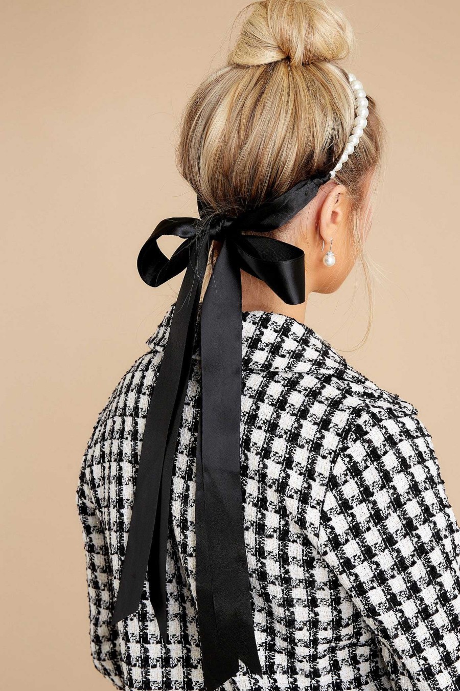 Accessories Red Dress Hair Accessories | Gem Of Queens Pearl Headband White