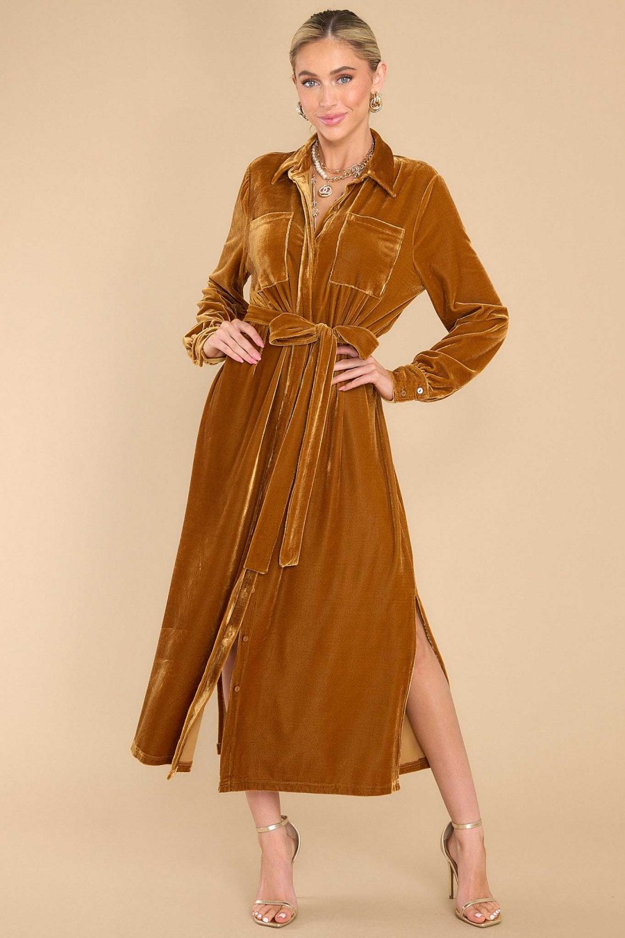 Clothing Aura Midi Dresses | Just Watch Midi Dress Honey