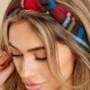 Accessories Red Dress Hair Accessories | Perfect Opportunity Blue Multi Headband Blue Flannel