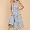 Clothing Red Dress Midi Dresses | At The Orchard Stripe Maxi Dress Navy
