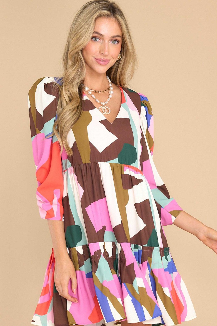Clothing Crosby by Mollie Burch Mini Dresses | Blake Multi Print Dress Shape Shifter