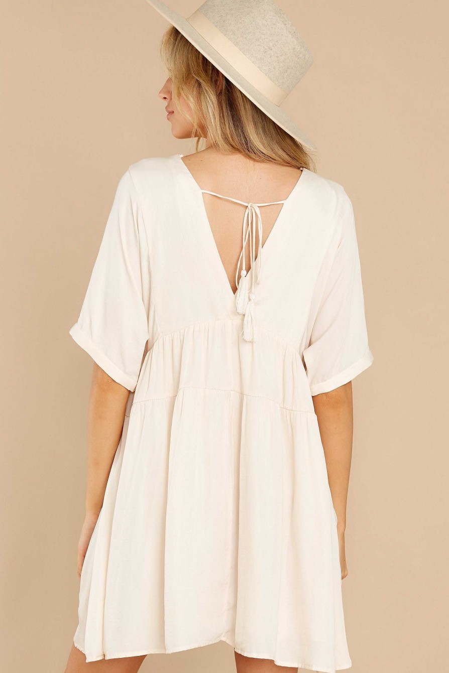 Clothing Red Dress Mini Dresses | Freedom Falls Dress Cream