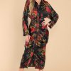 Clothing Red Dress Midi Dresses | Garden Of Desires Floral Print Maxi Dress Black