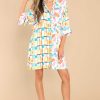 Clothing Red Dress Mini Dresses | Let'S Figure It Out Print Mini Dress Ivory