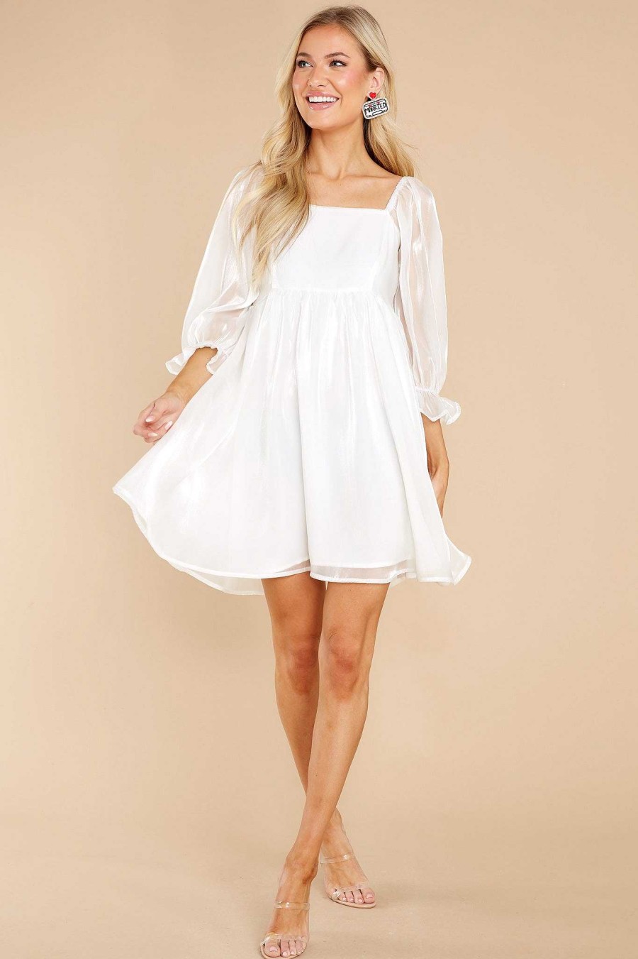 Clothing Red Dress Mini Dresses | Madly In Love Dress White