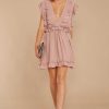 Clothing Red Dress Mini Dresses | On A Rendezvous Dress Mauve Pink