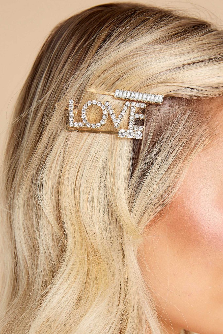 Accessories Red Dress Hair Accessories | Give Me Love Hair Pins Gold
