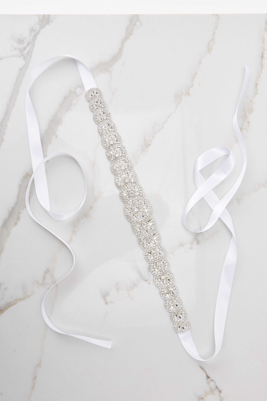 Accessories Red Dress Belts | When Worlds Collide Crystal Belt Silver
