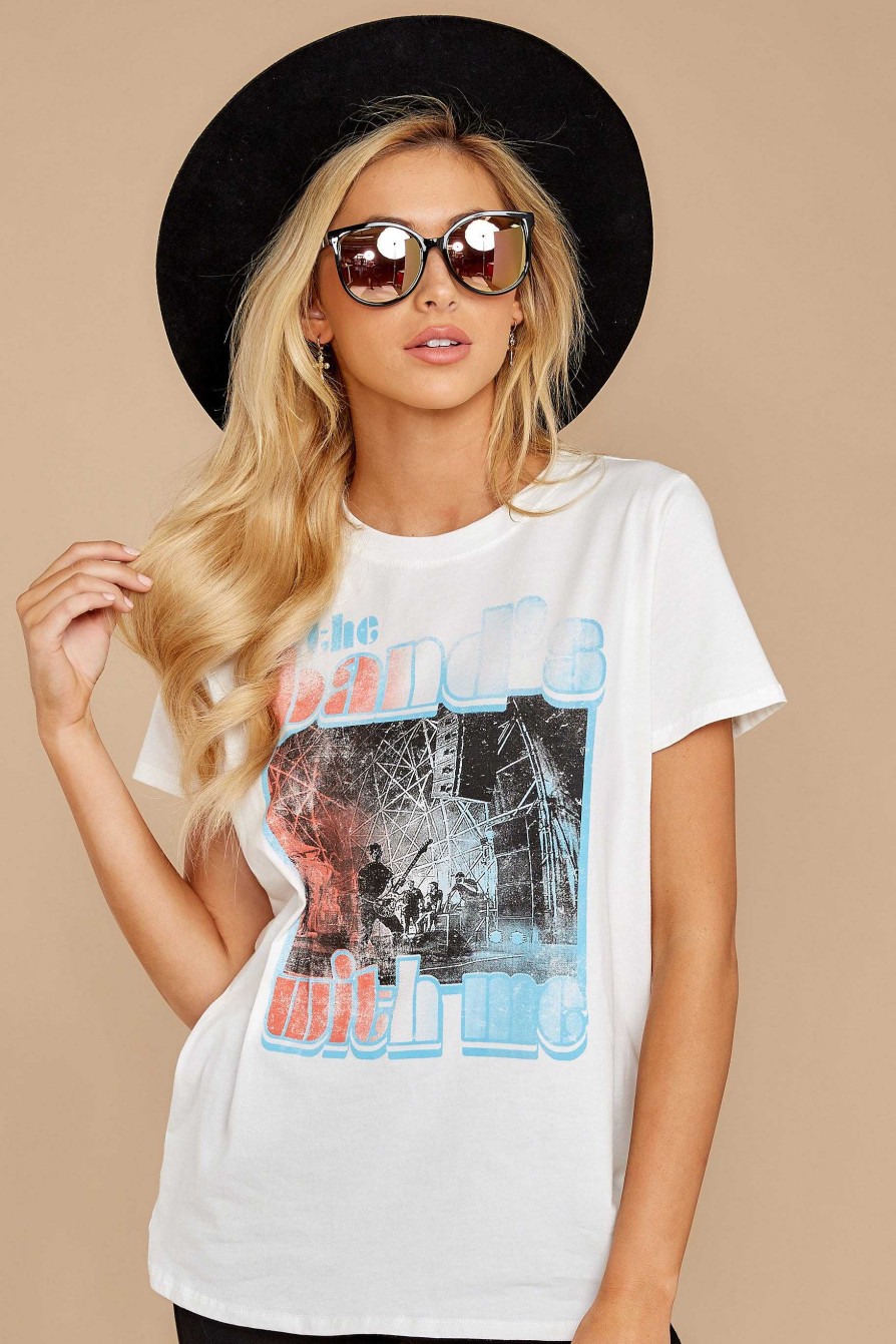 Clothing Tres Bien Graphic Tees | The Band'S With Me Tee White