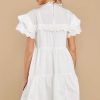 Clothing Red Dress Midi Dresses | A Quick Hello Eyelet Midi Dress White
