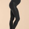 Clothing Spanx Loungewear Bottoms | Mama Very Faux Leather Leggings Black