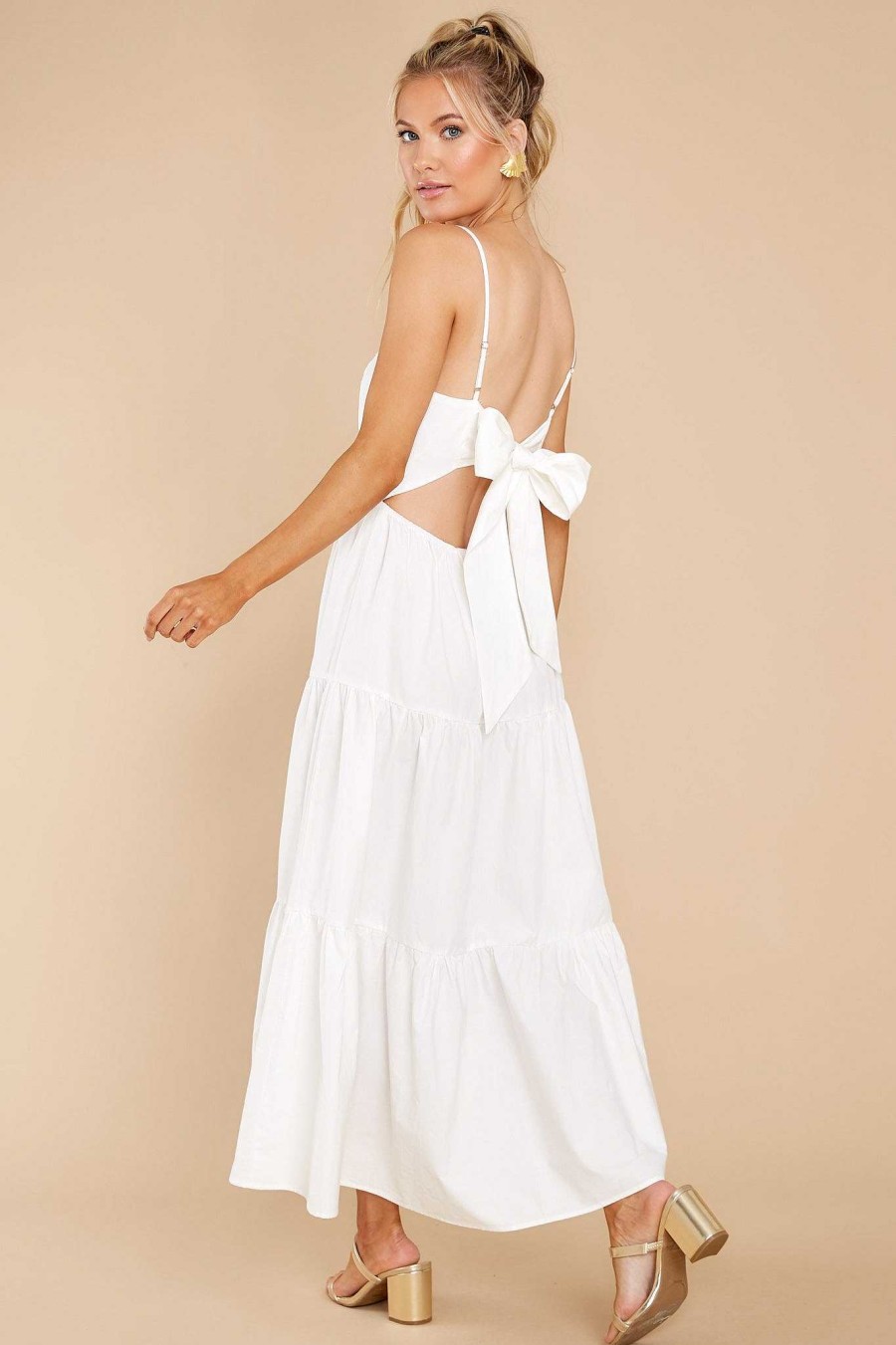 Clothing Red Dress Midi Dresses | How She Feels Midi Dress White
