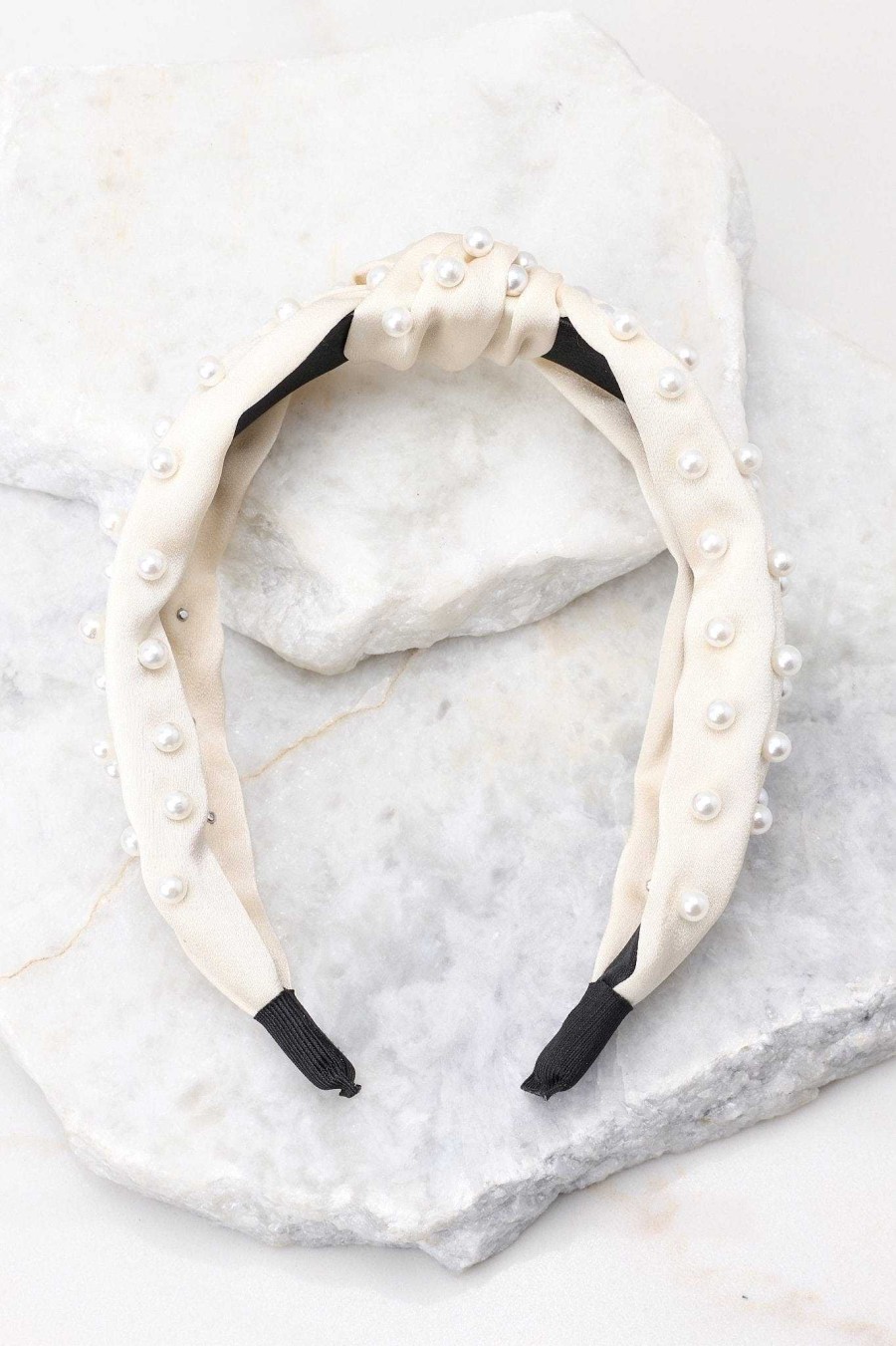 Accessories Red Dress Hair Accessories | In A Knot Headband Ivory
