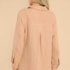 Clothing Red Dress Casual Tops | Confidence Game Cotton Top Light Tan