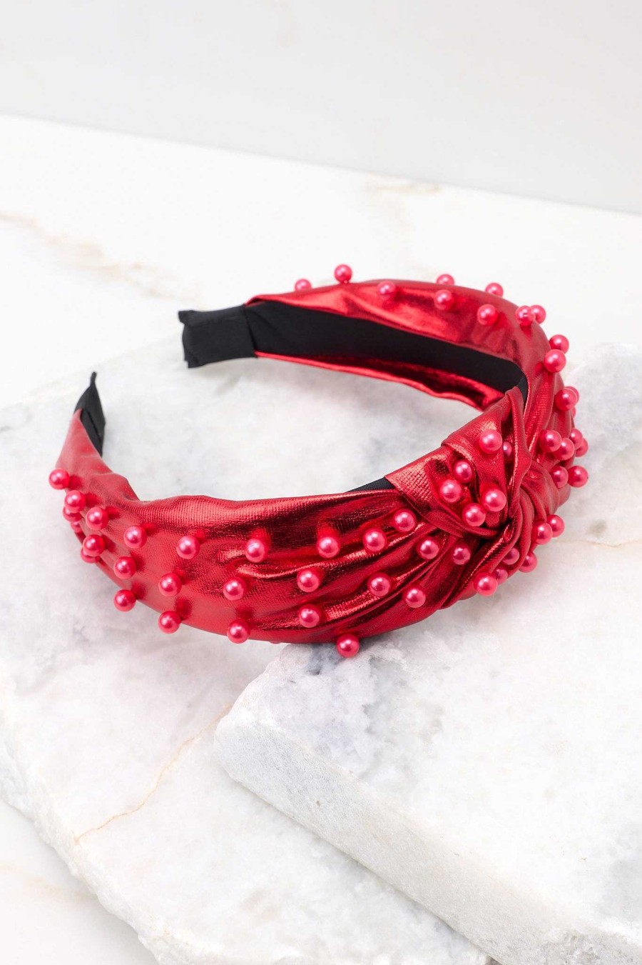 Accessories Red Dress Hair Accessories | Cheering You On Headband Red