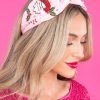 Accessories Red Dress Hair Accessories | Kissed Under The Mistletoe Headband Pink