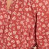 Clothing Red Dress Midi Dresses | Porch Swing Kisses Floral Midi Dress Red