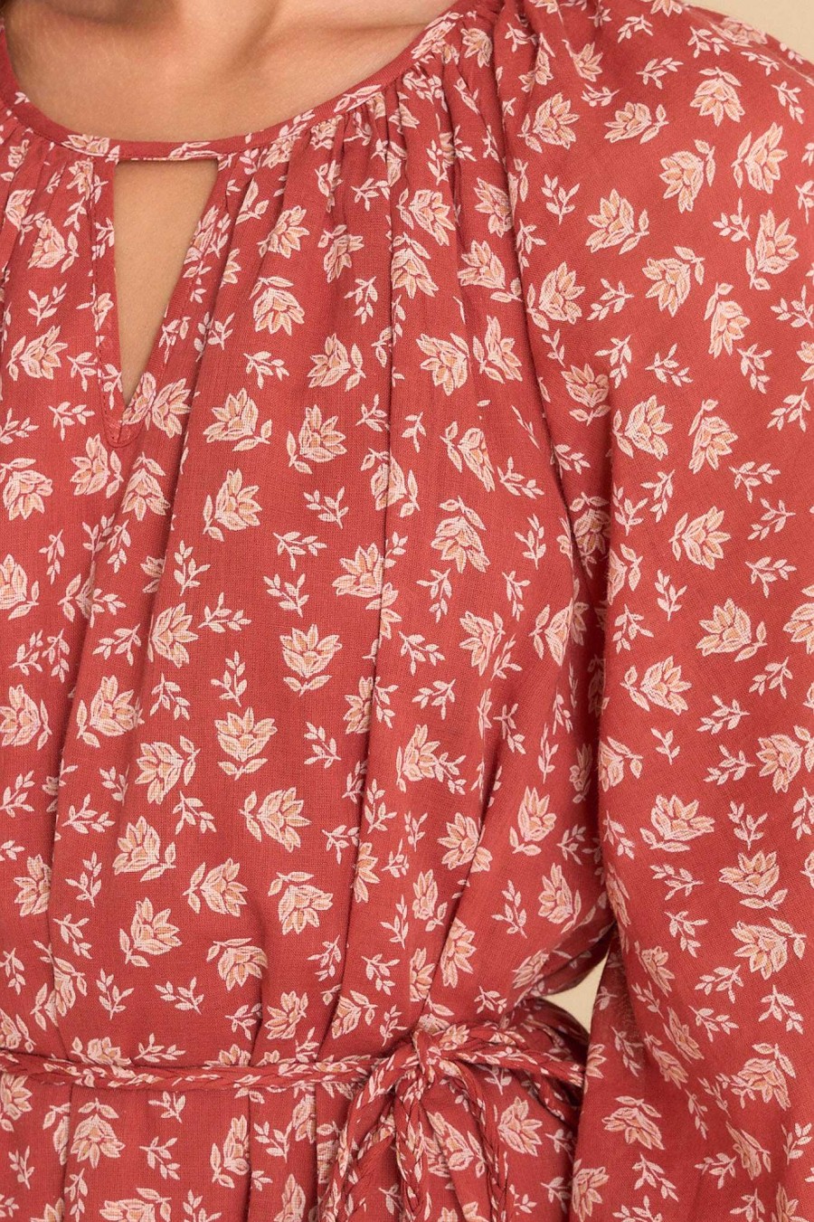 Clothing Red Dress Midi Dresses | Porch Swing Kisses Floral Midi Dress Red