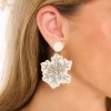 Jewelry Red Dress | Frosty Flurry Beaded Earrings White