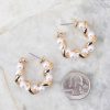 Jewelry Red Dress | Let'S Fly Away Pearl Hoops Gold