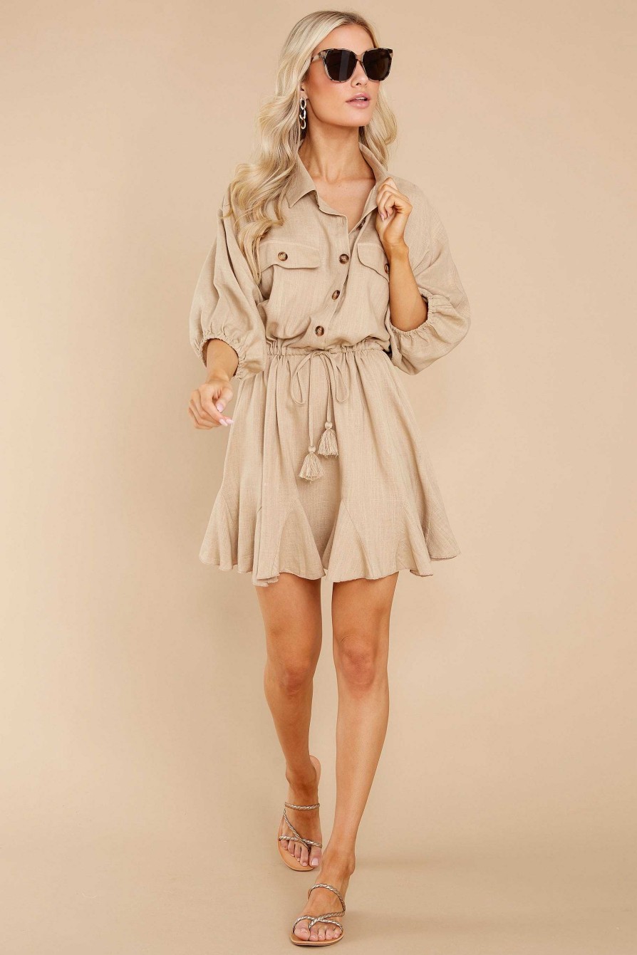 Clothing Red Dress Mini Dresses | Seeking Adventure Dress Khaki