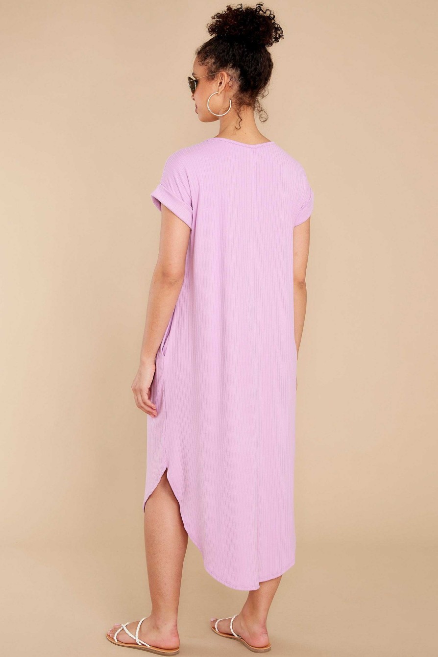 Clothing Red Dress Midi Dresses | Come Away With Me Midi Dress Lavender