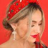 Accessories Red Dress Hair Accessories | On Santa'S Time Headband Red