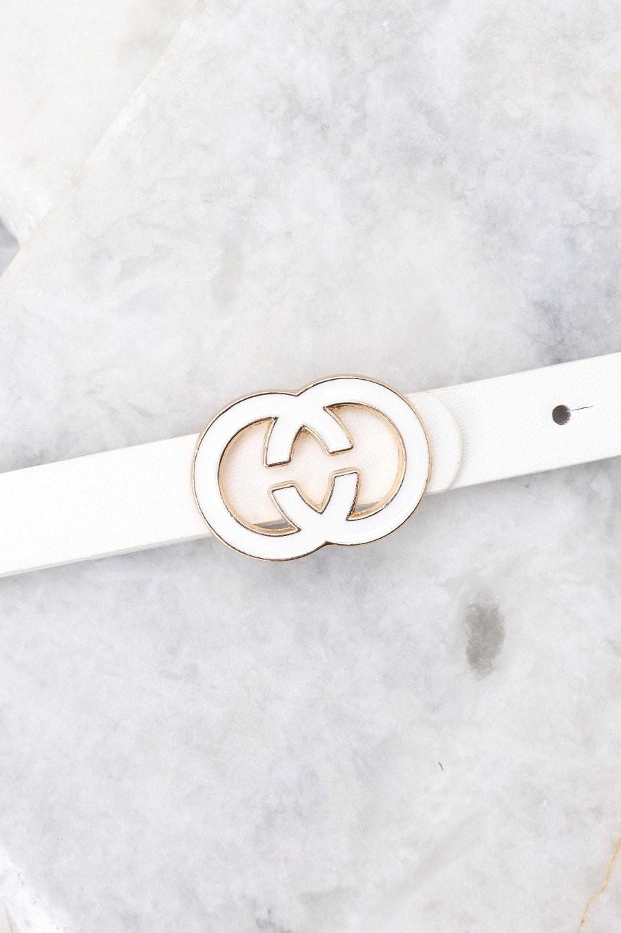 Accessories Red Dress Belts | Proper Poise Belt White
