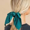 Accessories Red Dress Hair Accessories | Forget Me Knot Scrunchie Hunter Green
