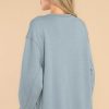 Clothing Red Dress Casual Tops | Simple Solutions Top Dusty Blue