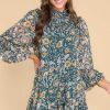 Clothing Red Dress Mini Dresses | What I Wait For Floral Print Dress Green