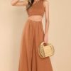 Clothing Red Dress Two Piece Sets | Powerful Feeling Light Two Piece Set Brown