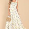 Clothing Aura Maxi Dresses | Simply Lovestruck Floral Print Maxi Dress Ivory